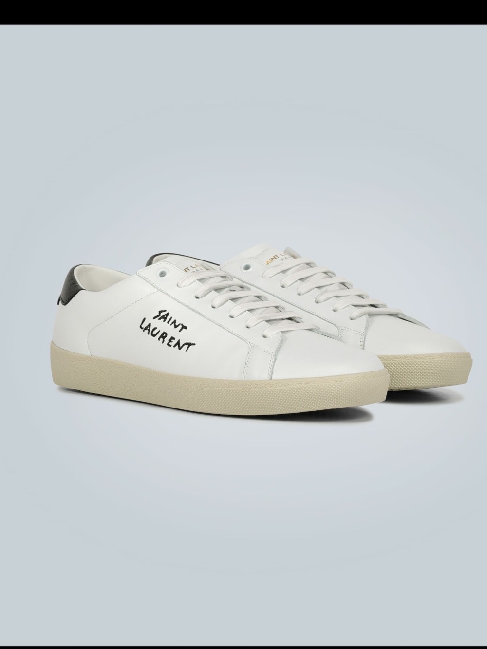 Saint Laurent Court Classic SL/06 White Leather Gum Sneakers